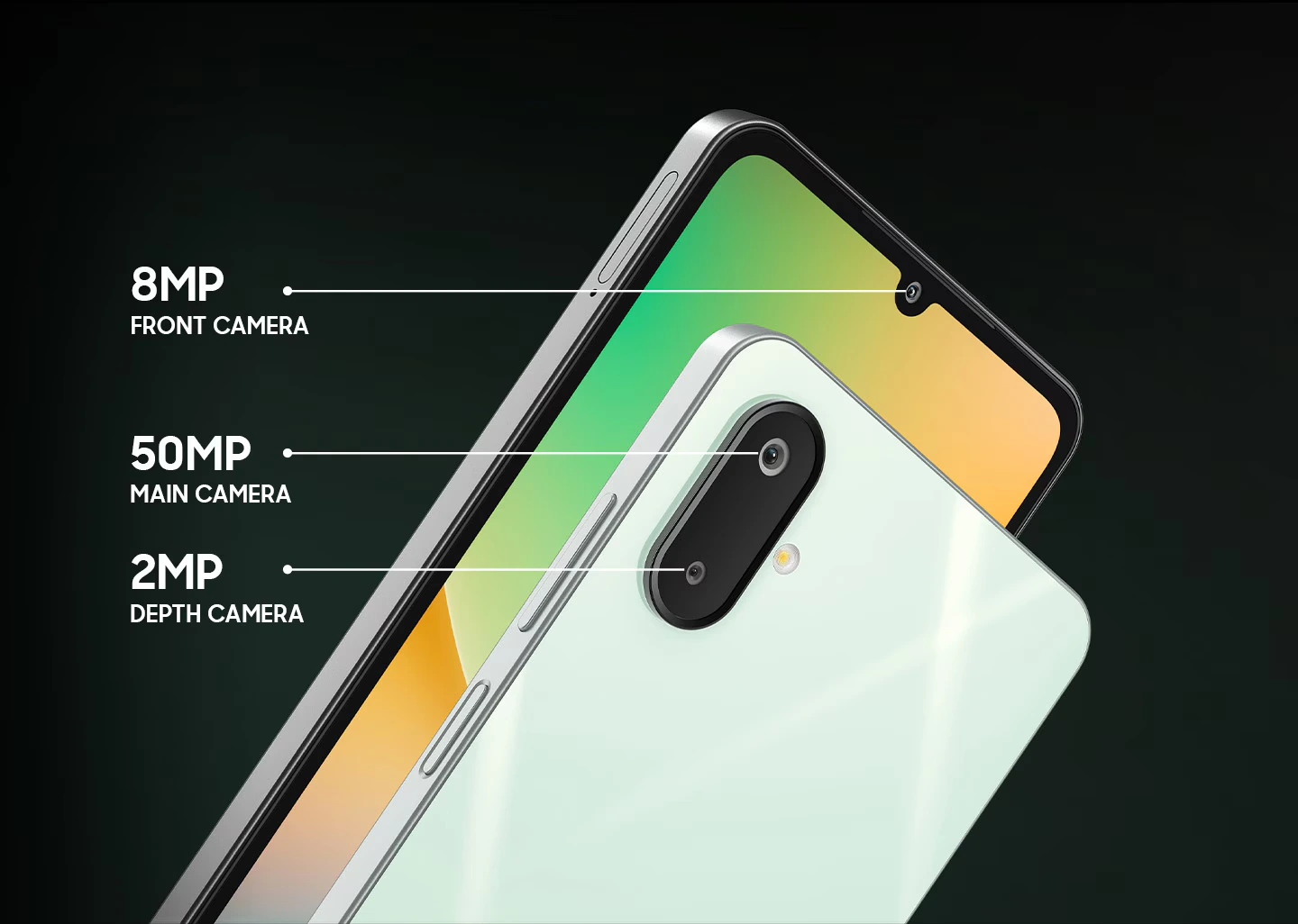 Samsung Galaxy M06 5G 50MP Front rear camera