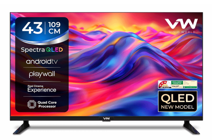 VW43AQ3 43-inch QLED Smart Android TV front design