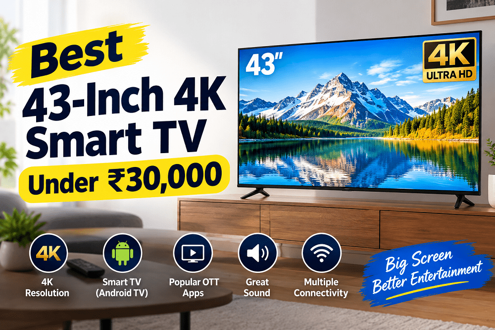 Best 43-inch 4K smart TV under ₹30,000