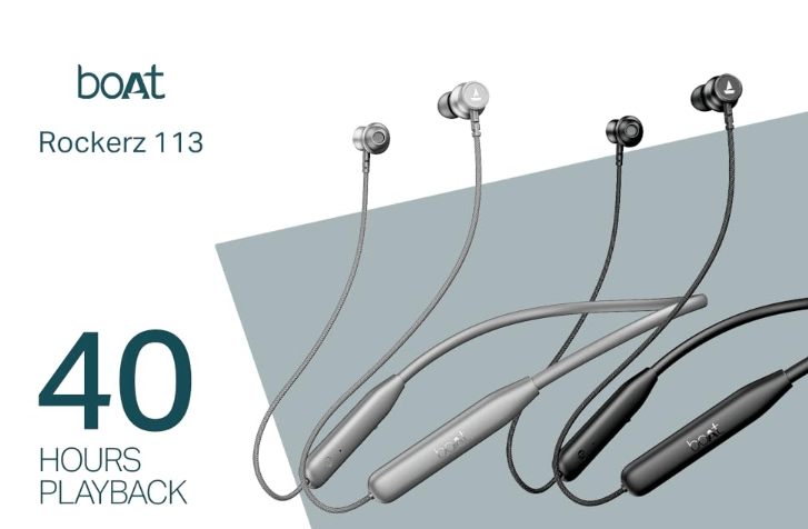 boAt Rockerz 113 Type-C charging and 40 hour battery life