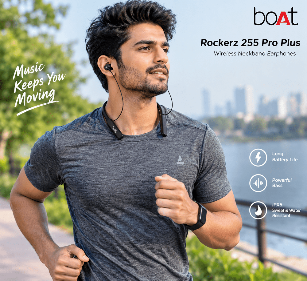 boAt Rockerz 255 Pro Plus used while jogging