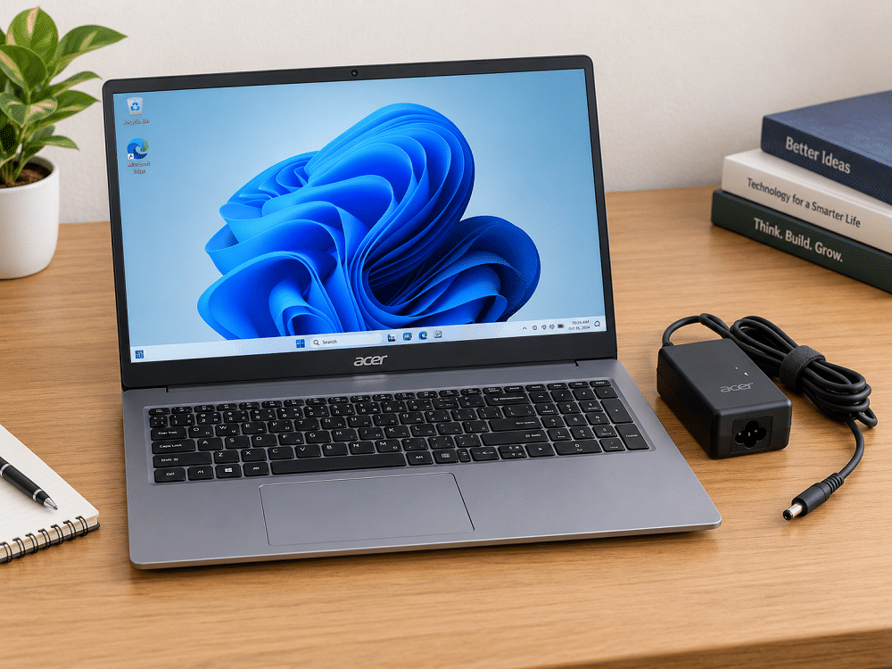 Acer Aspire Lite AL15-41 laptop with power adapter for charging