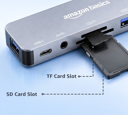 Amazon Basics 8-in-1 USB Hub with SD and TF card slots