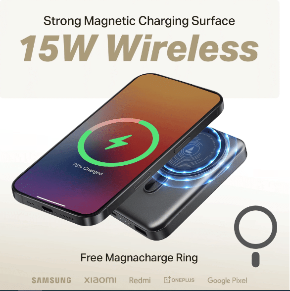 : Energyshroom PB331 15W magnetic wireless charging power bank
